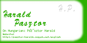 harald pasztor business card